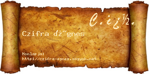 Czifra Ágnes névjegykártya
